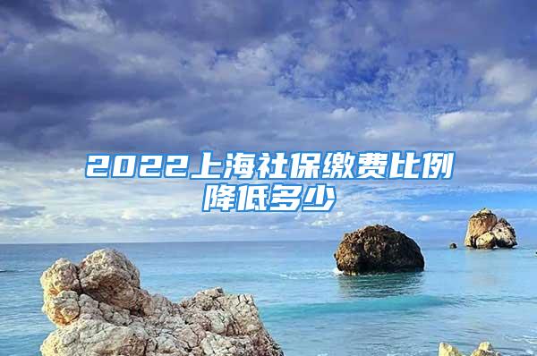 2022上海社保繳費比例降低多少