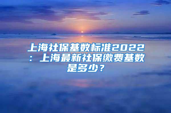 上海社?；鶖禈藴?022：上海最新社保繳費基數是多少？