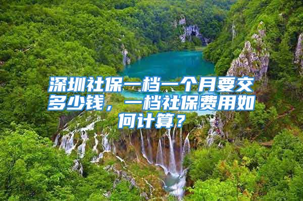 深圳社保一檔一個月要交多少錢，一檔社保費用如何計算？