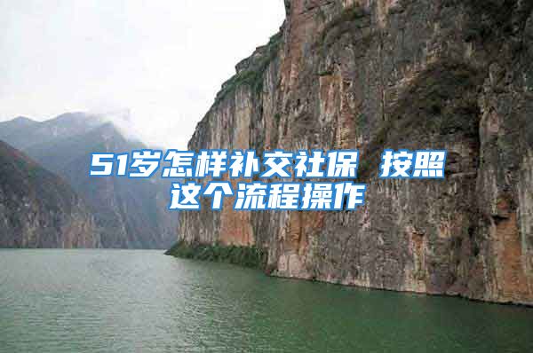 51歲怎樣補交社保 按照這個流程操作