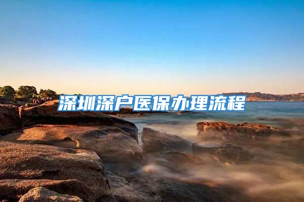 深圳深戶醫保辦理流程